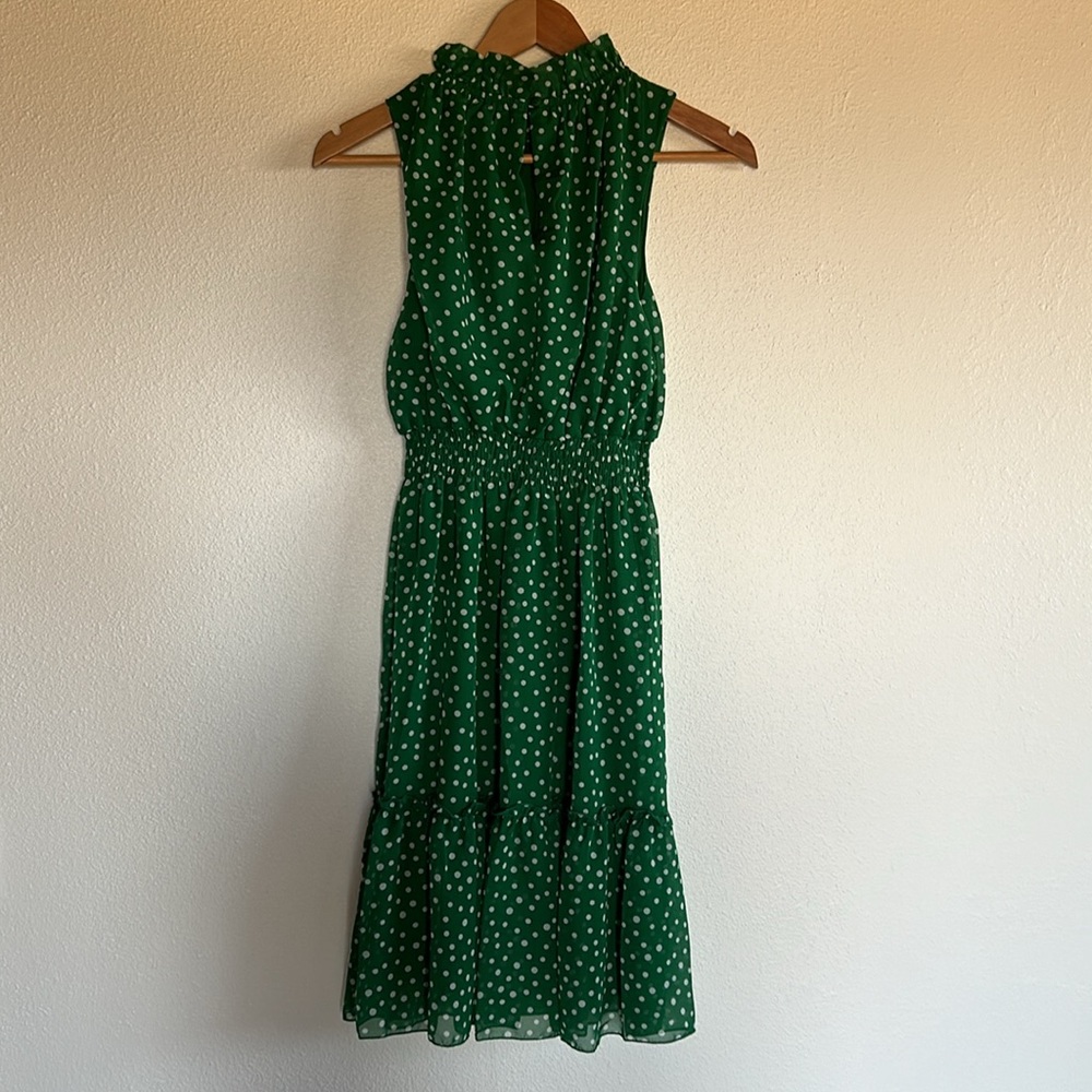 Kate & Lily Green Polka Dot Dress - Picture 5 of 6